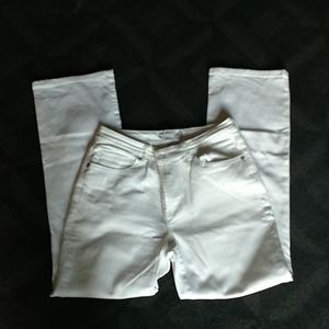 White stretch chico jeans